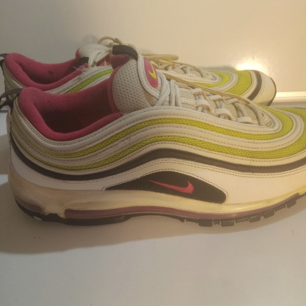 Air max 97 in white, neon, pink and black Size 13